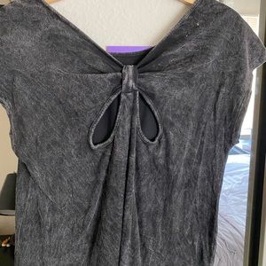 Dark Gray Top with Cutout Detail on the Back